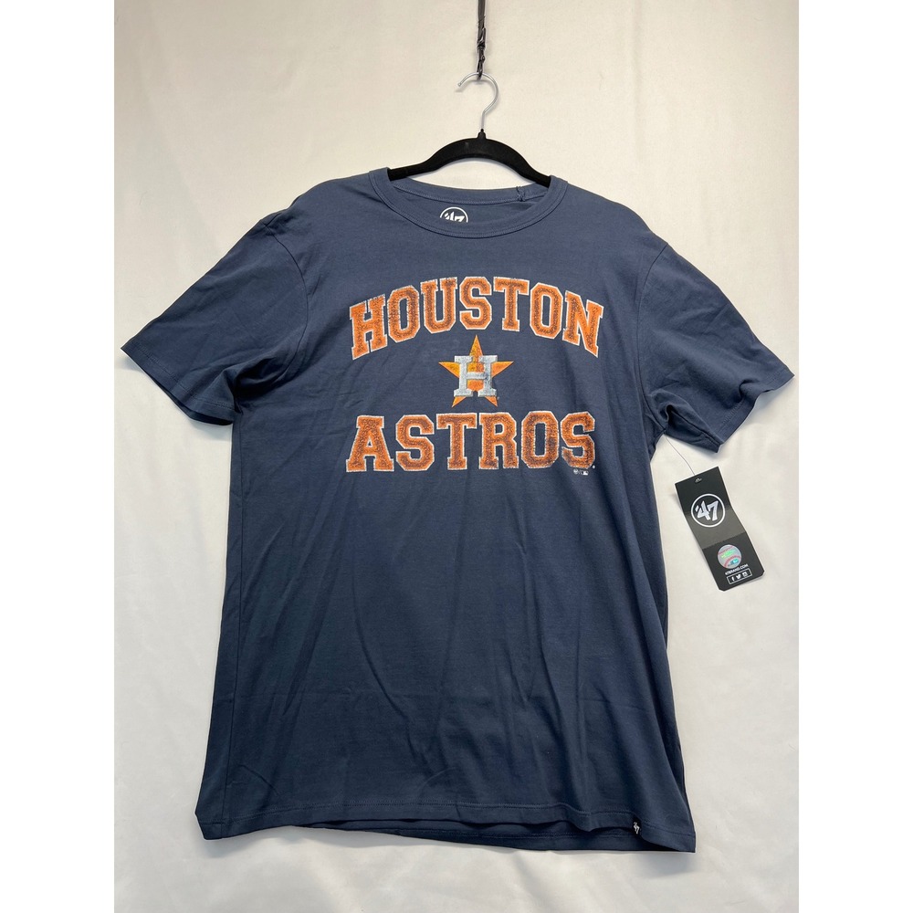 47 Brand Houston Astros MLB Mens Graphic T-Shirt Atlas Blue Medium NWT